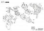 Bosch 3 601 JD4 001 GSR 12 V-EC Cordless Drill Driver Spare Parts
